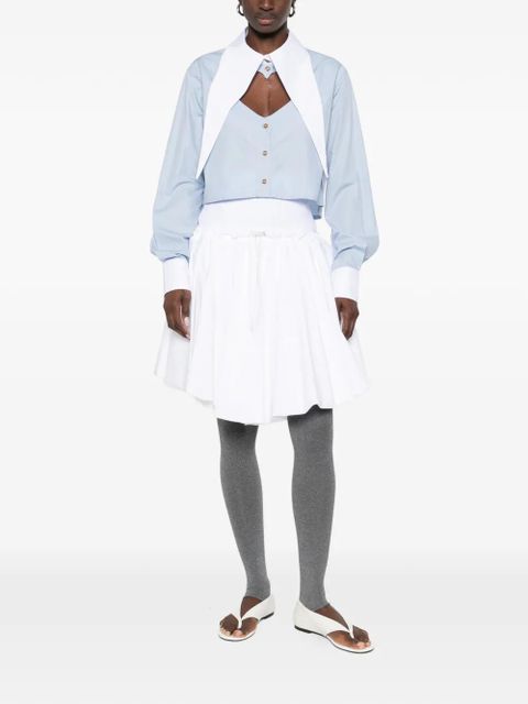 Vivienne Westwood cut-off oversized-collar shirt - Blue