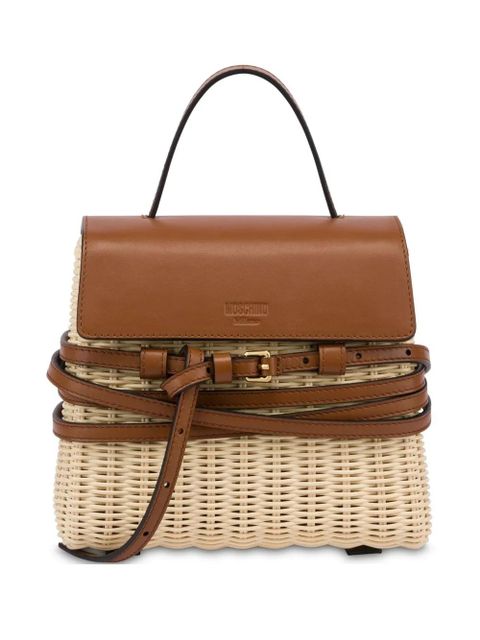 Moschino wood tote bag - Neutrals - zdjęcie produktu nr 1