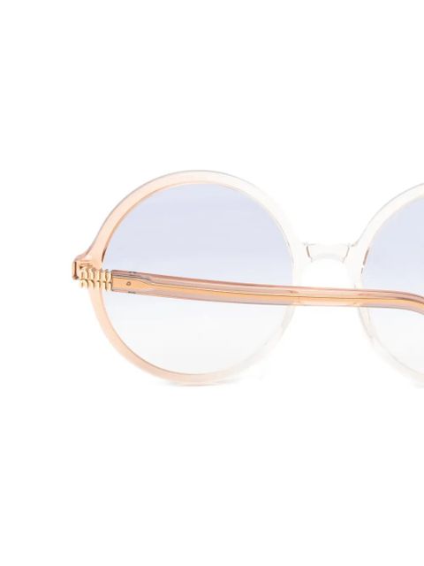Miu Miu Eyewear round frame glasses - Brown