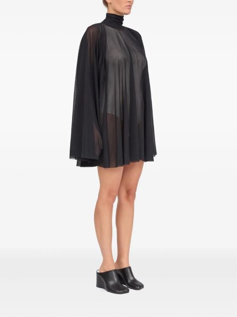 MM6 Maison Margiela semi-sheer mini dress - Black