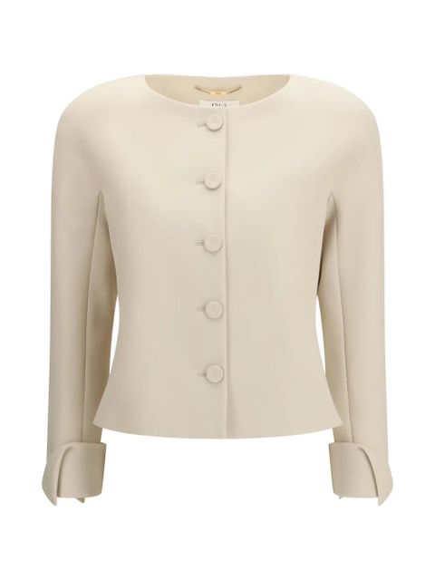 Chloé collarless fitted jacket - Neutrals - zdjęcie produktu nr 1