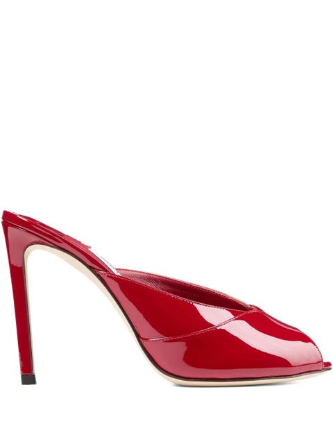 Jimmy Choo 100mm Brigitte peep-toe mules - Red - zdjęcie produktu nr 1