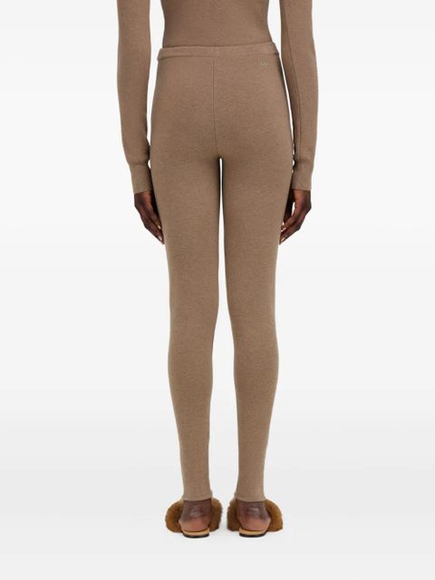 Ferragamo elasticated-waistband virgin-wool leggings - Neutrals