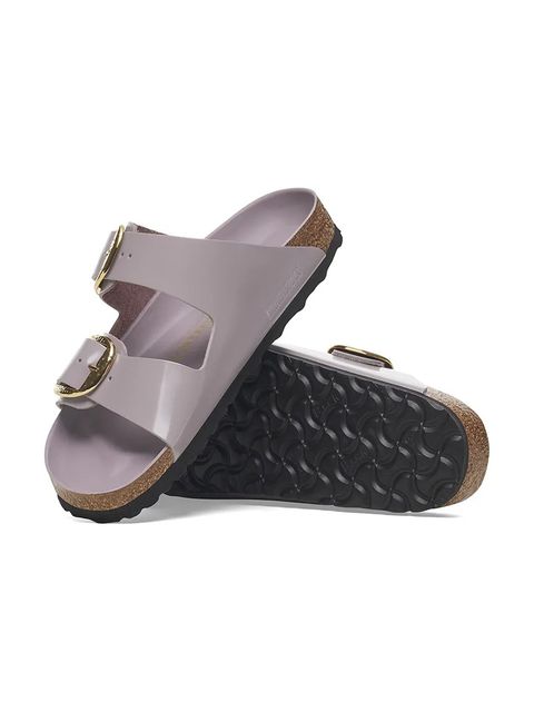 Birkenstock klapki skórzane Arizona Hammered Buckle