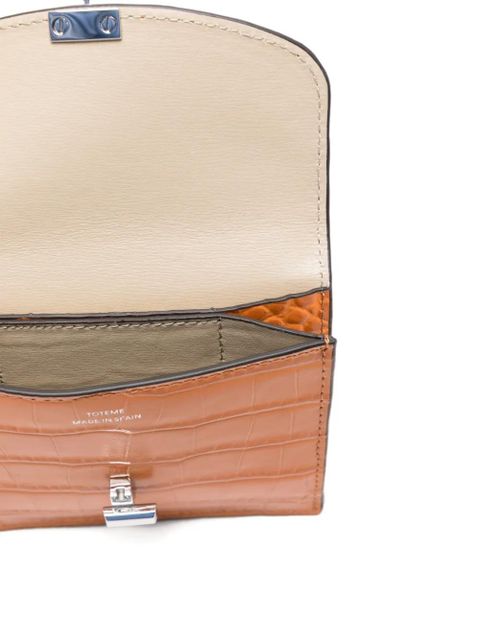 TOTEME t-lock embossed cardholder - Orange