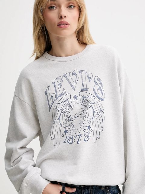 Levi's bluza damska kolor szary z nadrukiem A7288