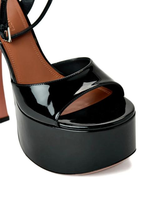 Amina Muaddi 155mm Aya platform sandals - Black