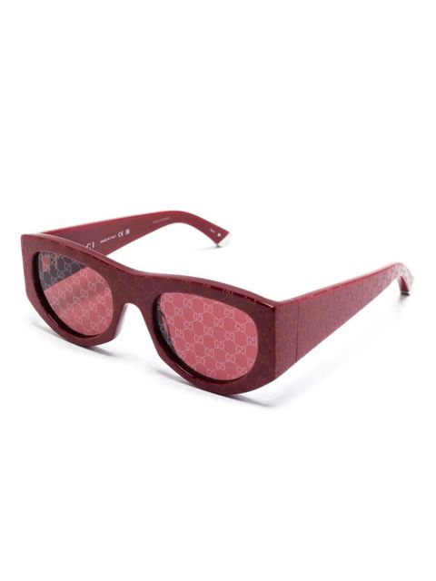 Gucci Eyewear geometric-frame sunglasses - Red - zdjęcie produktu nr 2