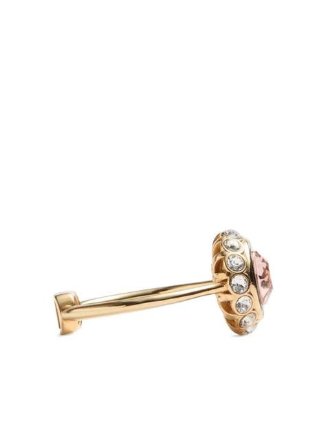 Valentino Garavani V-logo signature crystal ring - Gold