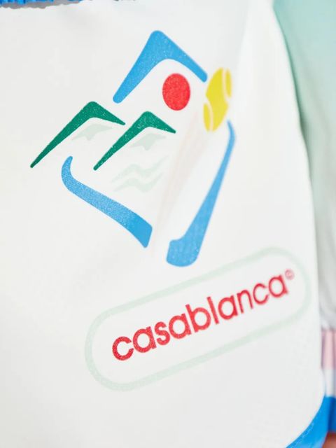 Casablanca Casa Sportif windbreaker shorts - White