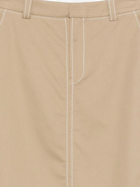 AMI Paris A-line stitch midi skirt - Neutrals