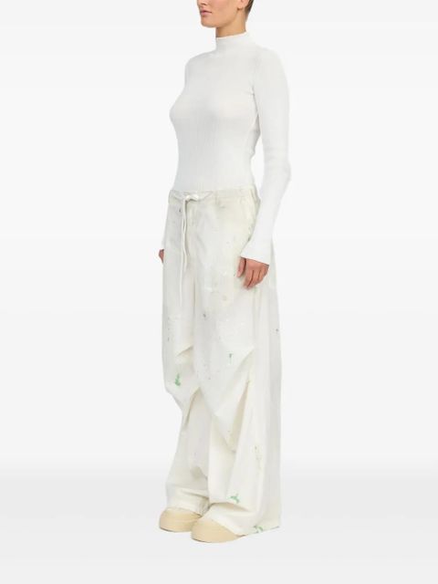 MM6 Maison Margiela paint-splatter trousers - White
