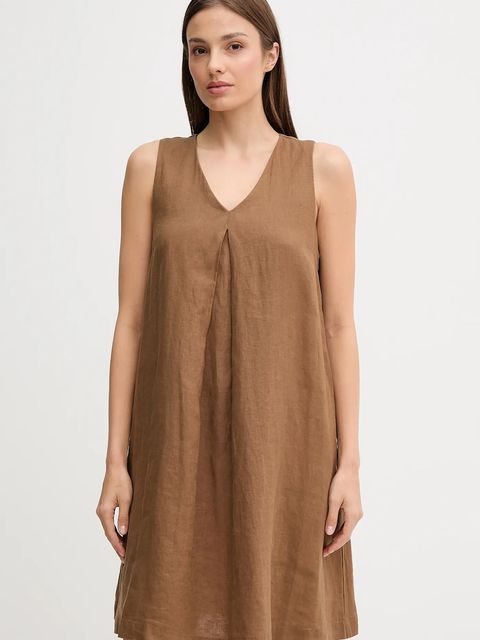 United Colors of Benetton sukienka lniana - zdjęcie produktu nr 1