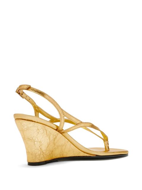 Gimaguas leather wedge sandals - Gold