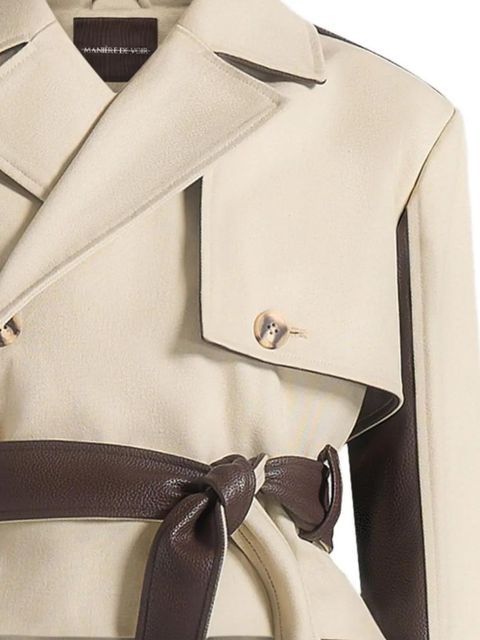 Manière De Voir Lelia lapel belted jacket - Neutrals