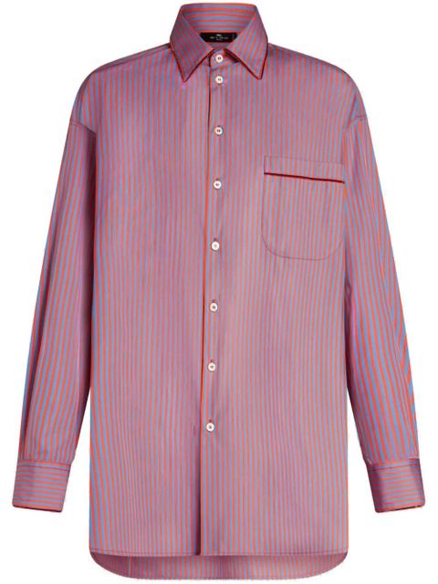 ETRO striped cotton shirt - Blue - zdjęcie produktu nr 1
