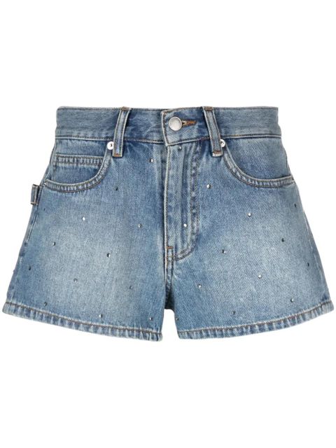 Zadig&Voltaire rhinestone-embellished denim shorts - Blue - zdjęcie produktu nr 1