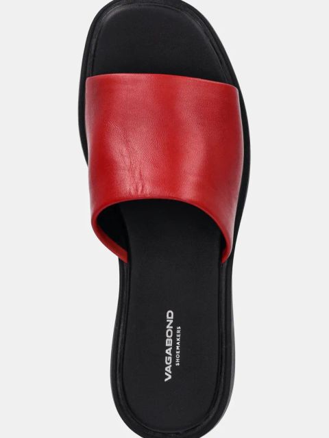 Vagabond Shoemakers klapki skórzane CONNIE damskie kolor czerwony 5757-201-48