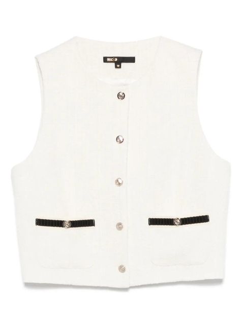 Maje sleeveless tweed jacket - Neutrals - zdjęcie produktu nr 1