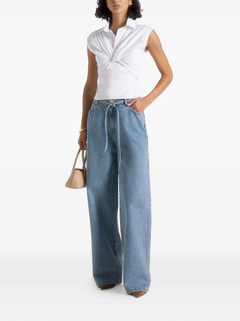 Manière De Voir Yvette twist-front sleeveless top - White - zdjęcie produktu nr 2