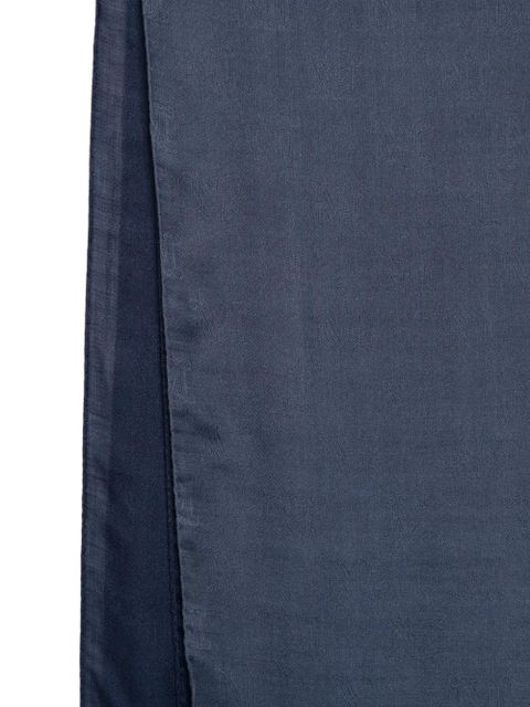 Max Mara MXAGENNAIO fringed scarf - Blue - zdjęcie produktu nr 2