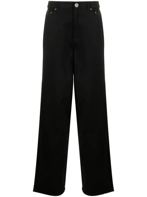 ROTATE BIRGER CHRISTENSEN logo-embellished straight-leg jeans - Black - zdjęcie produktu nr 1
