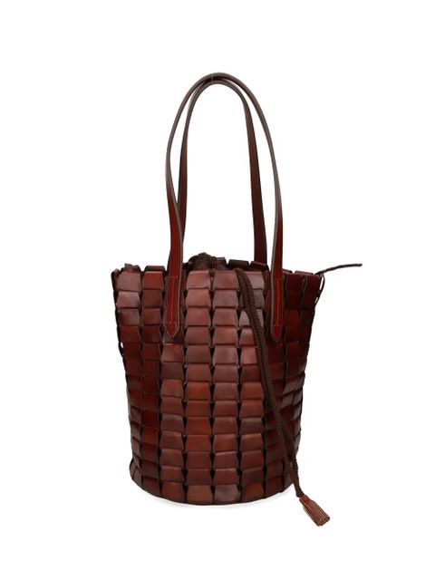 DRAGON DIFFUSION woven drawstring bucket bag - Brown - zdjęcie produktu nr 1
