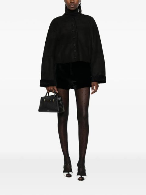 Nour Hammour Willow buttoned leather jacket - Black - zdjęcie produktu nr 2