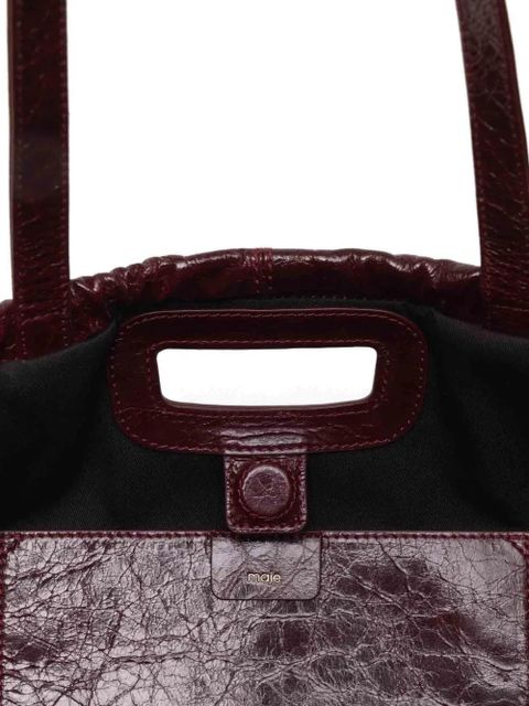 Maje M Tote leather tote bag - Red