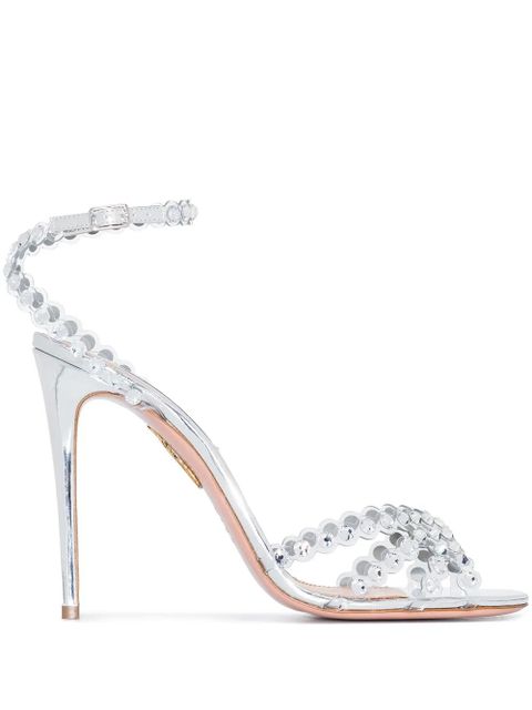 Aquazzura 105mm Tequilla sandals - Silver - zdjęcie produktu nr 1