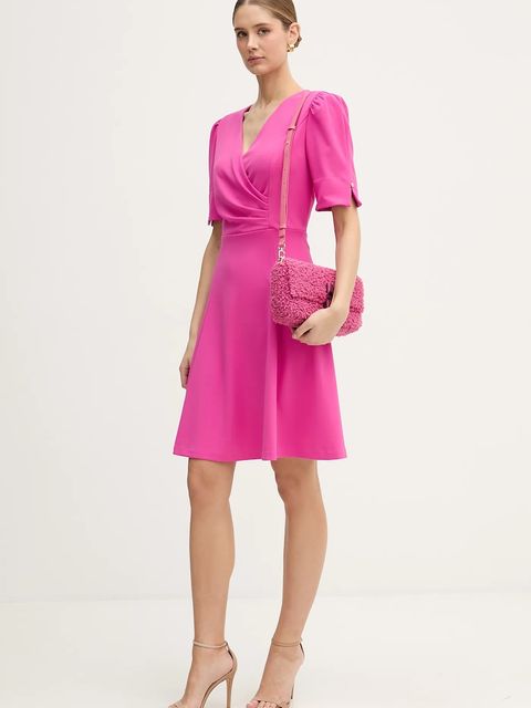 Dkny sukienka kolor fioletowy mini rozkloszowana DD6A127A - zdjęcie produktu nr 2