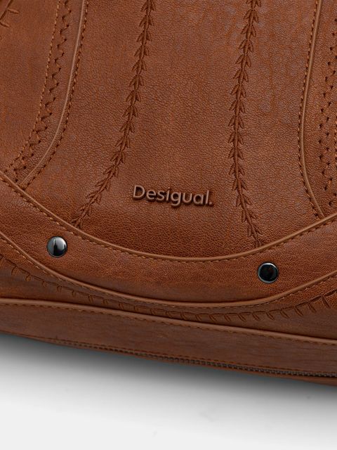 Desigual torebka EMBRO PATCH LOVERTY C kolor brązowy 25WAXPA8