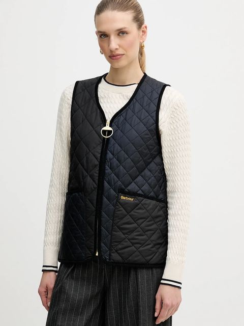 Barbour bezrękawnik Heslerton kolor granatowy przejściowy LGI0215 - zdjęcie produktu nr 1