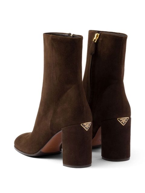 Prada Suede booties - Brown