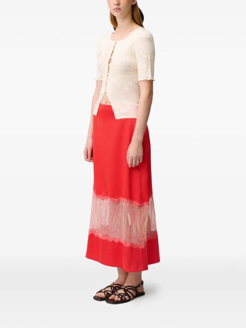 Claudie Pierlot lace A-line skirt - Red