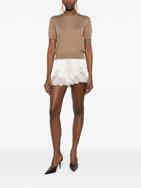 Saint Laurent crew-neck short-sleeve T-shirt - Brown - zdjęcie produktu nr 2