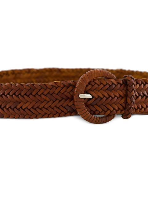DRAGON DIFFUSION braided leather belt - Brown