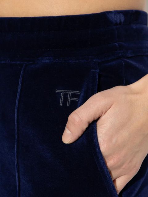 TOM FORD drawstring-fastening panelled trousers - Blue