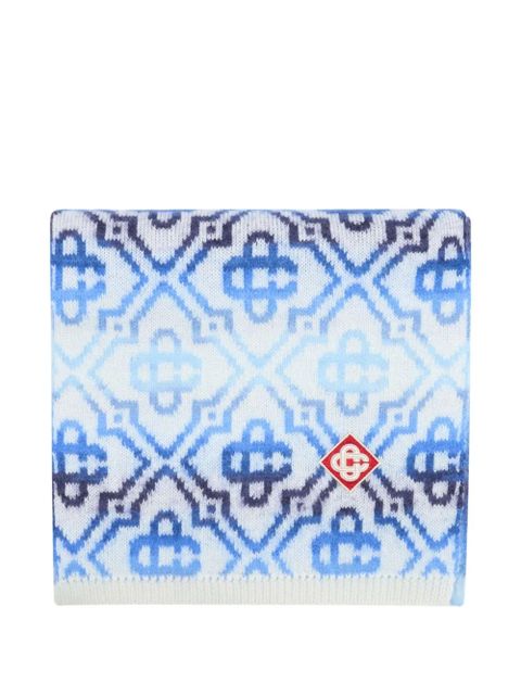 Casablanca Space Dye Monogram scarf - Blue - zdjęcie produktu nr 2