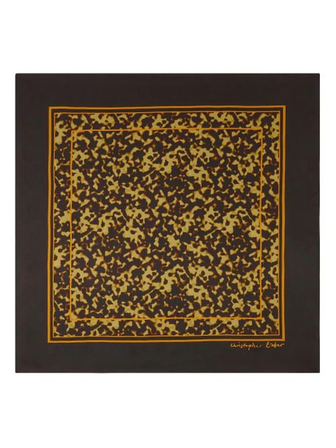 Christopher Esber bordered silk scarf - Brown