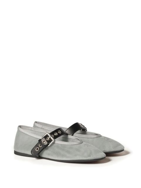 Miu Miu Mesh fabric ballerinas - Grey - zdjęcie produktu nr 2