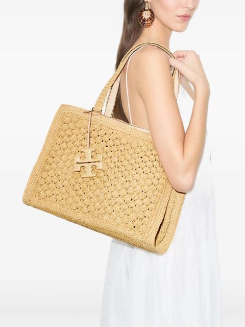 Tory Burch small Ella hand-crocheted popcorn tote bag - Neutrals - zdjęcie produktu nr 2