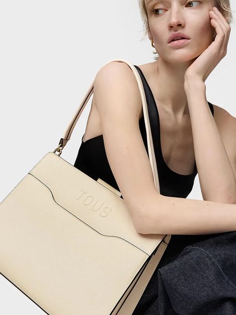 Tous torebka Audree Saffiano kolor beżowy 2002286301