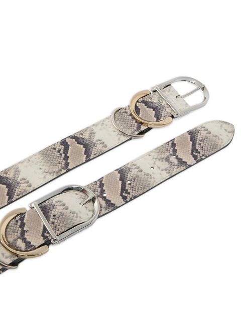 PINKO snakeskin buckle belt - Neutrals