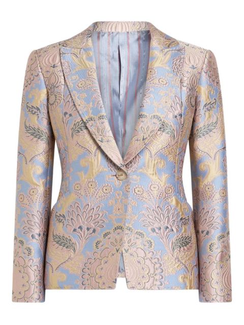 ETRO floral-jacquard blazer - Blue - zdjęcie produktu nr 1