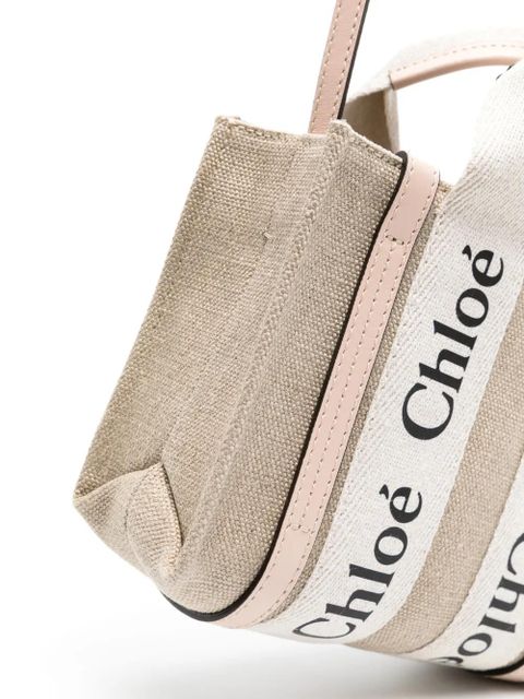 Chloé logo-detail tote bag - Neutrals