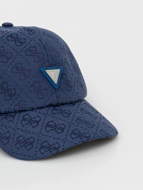 Guess czapka z daszkiem damska kolor granatowy wzorzysta V5GZ03 WH492