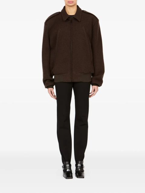 MM6 Maison Margiela zip-up bomber jacket - Brown