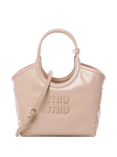 Miu Miu top-handle logo totebag - Neutrals - zdjęcie produktu nr 1