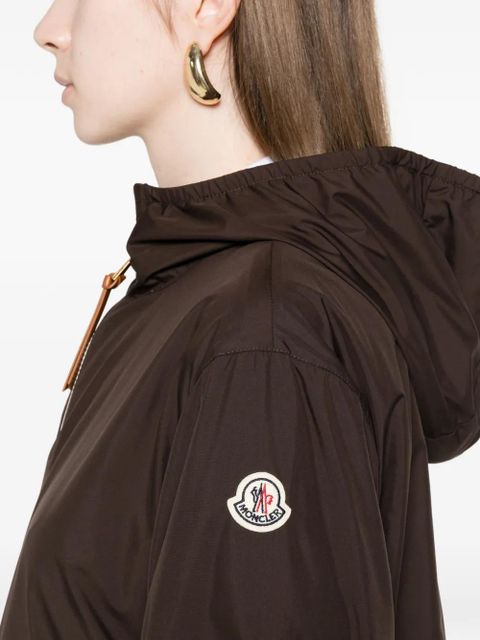 Moncler hooded bomber jacket - Brown